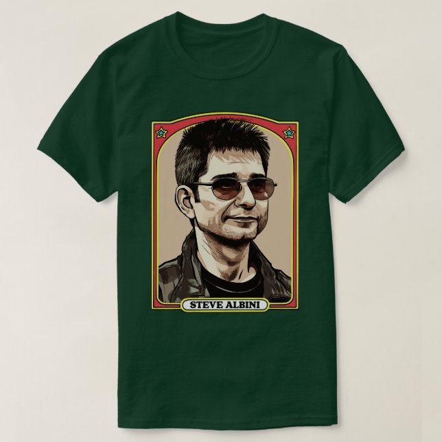 Steve Albini Retro Illustration T-Shirt (Design vorne)
