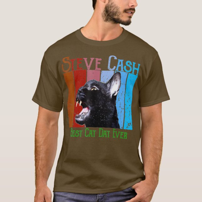 Steve Cash bester Katzenpapa je T-Shirt (Vorderseite)