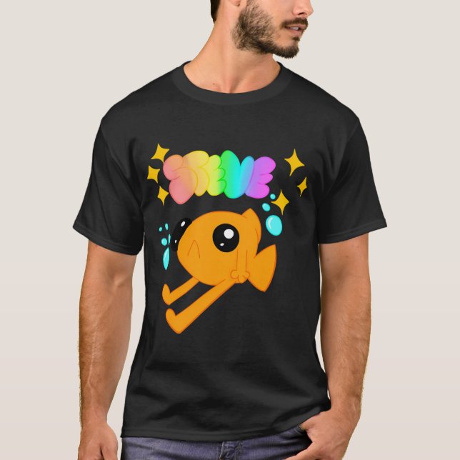 Steve gelber Hintergrund T-Shirt (Vorderseite)