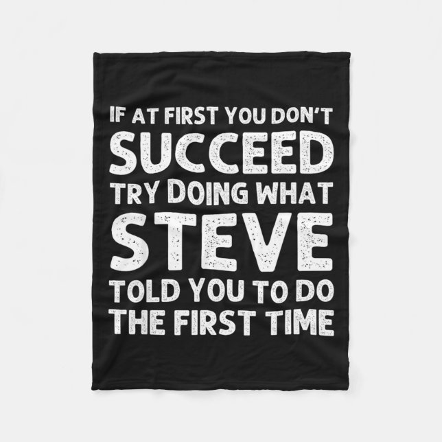 Steve Gift Name D Birthday Funny Christ  Fleecedecke (Vorderseite)