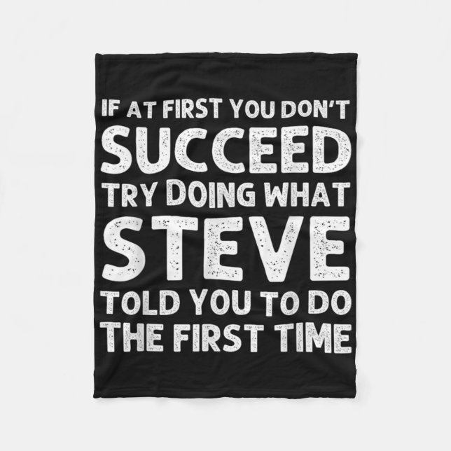 Steve Gift Name D Birthday Funny Christ T Shirt  Fleecedecke (Vorderseite)