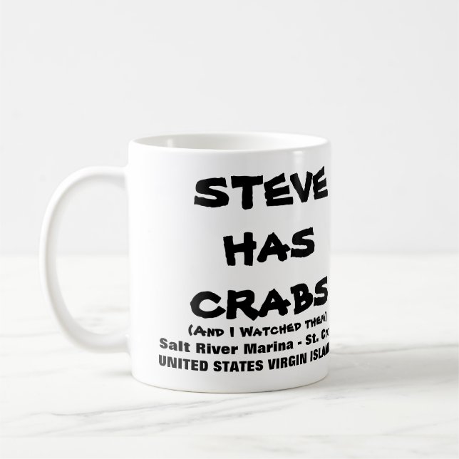 STEVE HAT KRABBEN KAFFEETASSE (Links)