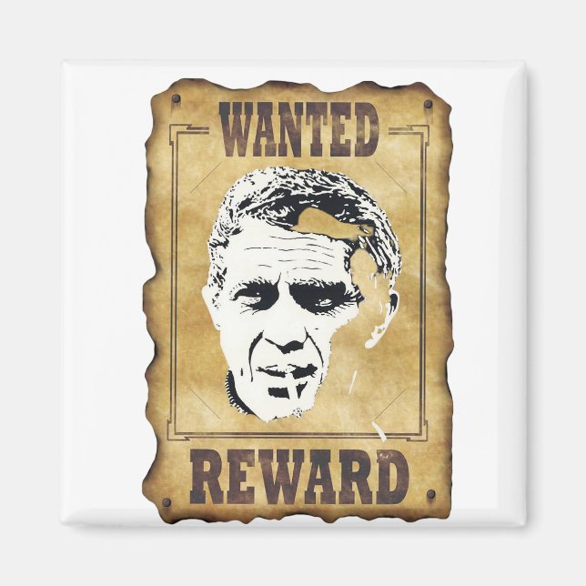 Steve MAC QUEEN WANTED Magnet (Vorne)