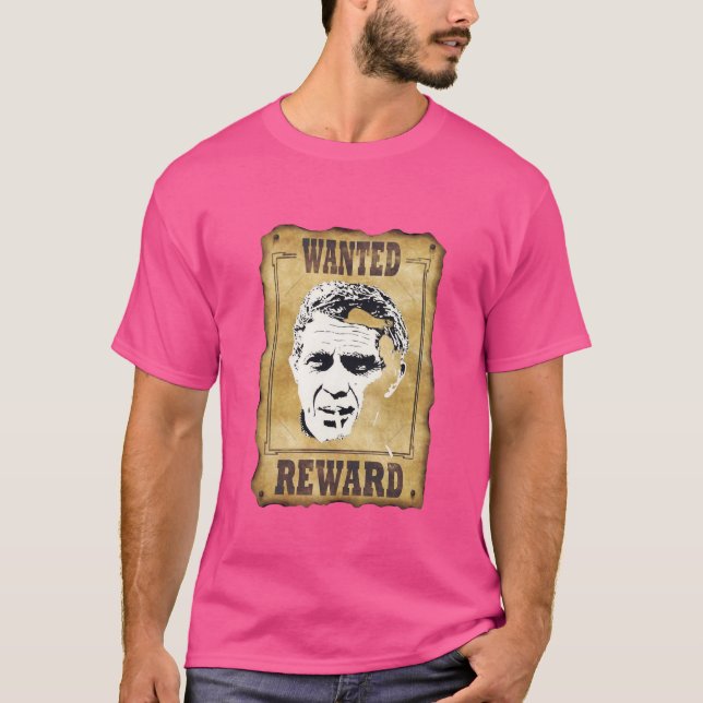 Steve MAC QUEEN WANTED T-Shirt (Vorderseite)