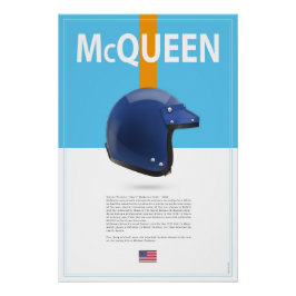Steve McQueen Helmet Poster
