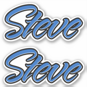 Steve Name blue Aufkleber Sticker Stickerset