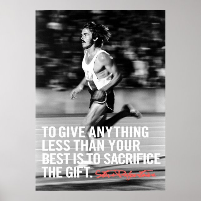 Steve Prefontaine Quotes Poster (Vorne)