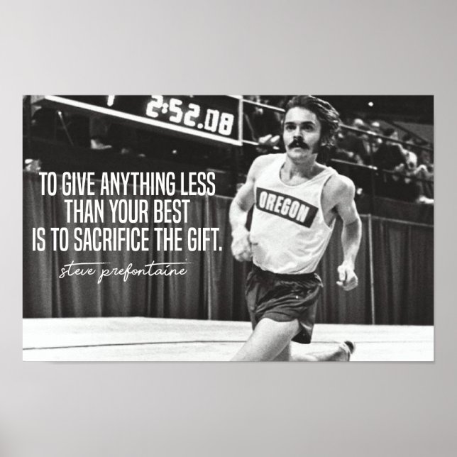 Steve Prefontaine Quotes Poster (Vorne)