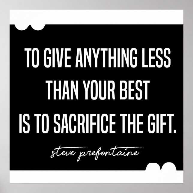 Steve Prefontaine Running Quotes Poster (Vorne)