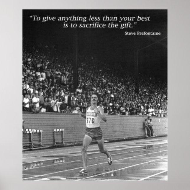 Steve Prefontaine Running Quotes Poster (Vorne)
