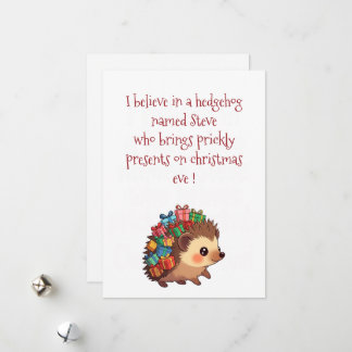 Steve the Hedgehog – Funny Atheist christmas card Feiertagskarte