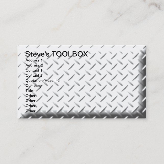 Steve-TOOLBOX Visitenkarte (Vorderseite)