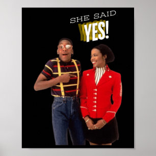 Steve Urkel Familie S Sie sagte ja! Aufkleber Poster