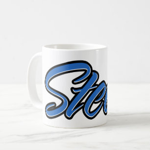 Steve Vorname Name blue Tasse Kaffeetasse