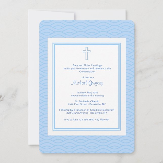 Steven Blue Einladung ausstellen (Vorderseite)