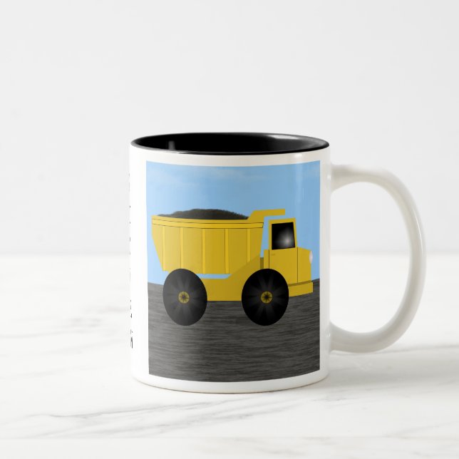 Steven Dump Truck Personalisiert Name Tasse (Rechts)