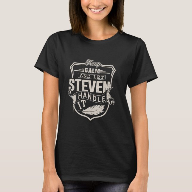 Steven First Name Shirt Steven Name Birthday (Vorderseite)