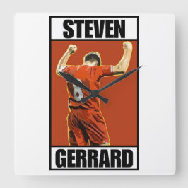 Steven Gerrard Quadratische Wanduhr