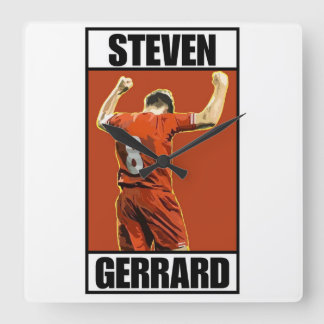 Steven Gerrard Quadratische Wanduhr