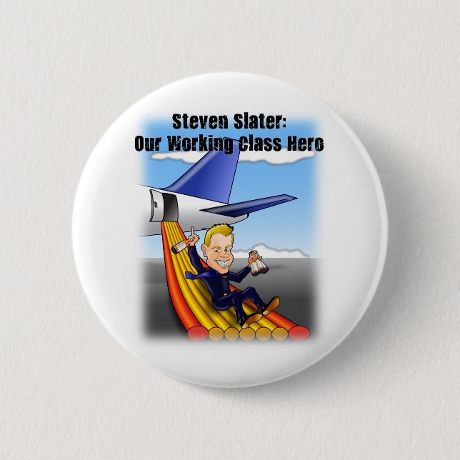 Steven-Schieferdecker: Unser Arbeiterklasse-Held Button (Vorderseite)