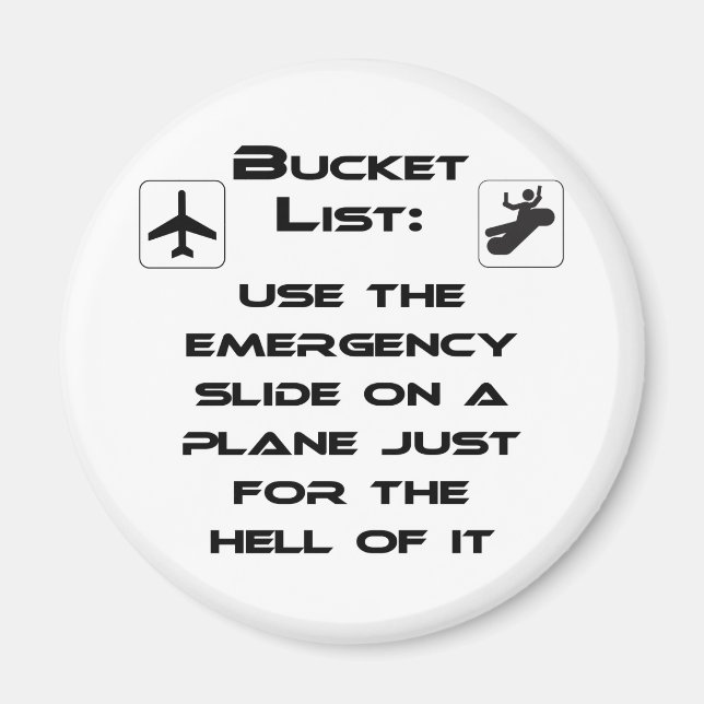 Steven Slater Inspiriert Bucket List Shirt Magnet (Vorne)