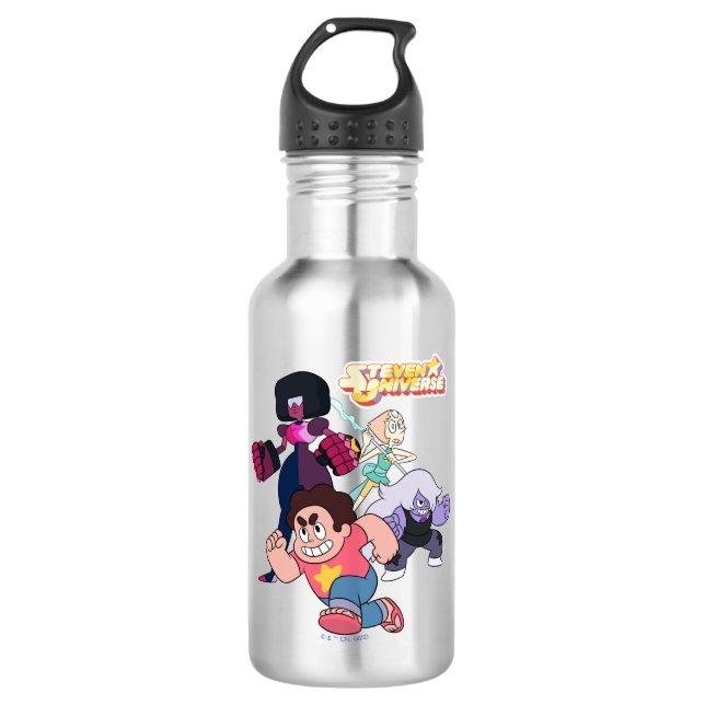 Steven Universe | Aktion Crystal Gem Group Edelstahlflasche (Vorderseite)