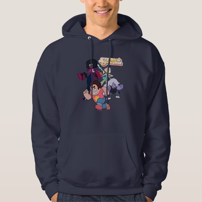 Steven Universe | Aktion Crystal Gem Group Hoodie (Vorderseite)