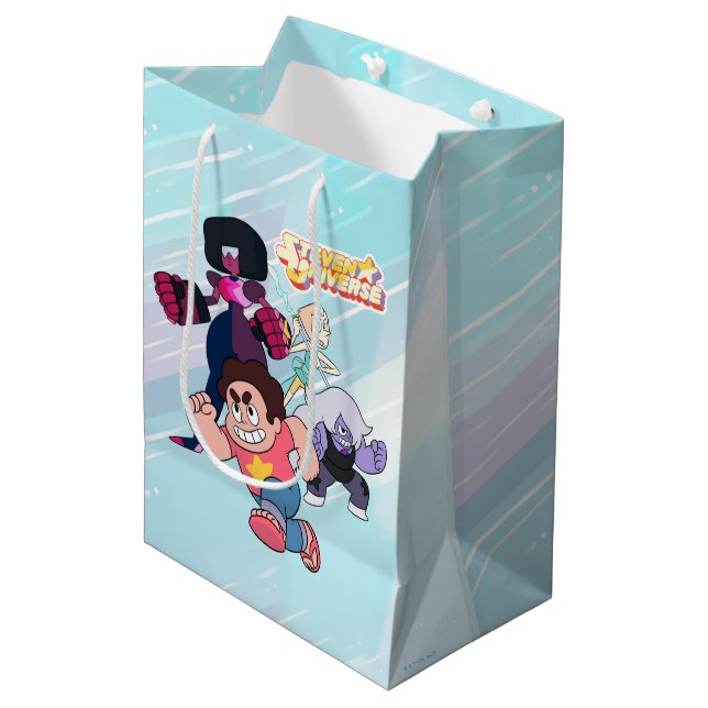 Steven Universe | Aktion Crystal Gem Group Mittlere Geschenktüte (Vorderseite Schrägansicht)