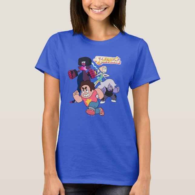 Steven Universe | Aktion Crystal Gem Group T-Shirt (Vorderseite)