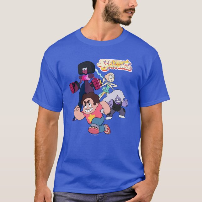 Steven Universe | Aktion Crystal Gem Group T-Shirt (Vorderseite)