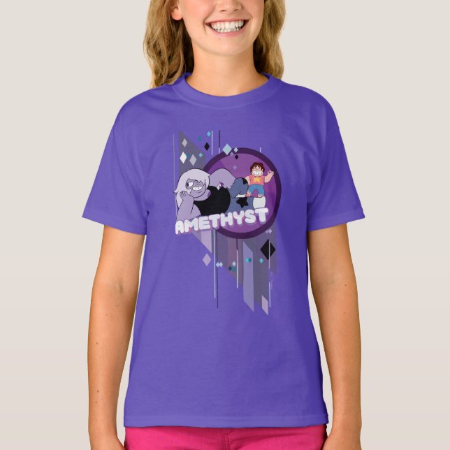 Steven Universe | Amethyst-Zeichen Grafik T-Shirt (Vorderseite)