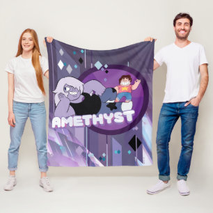 Steven Universe Amethyst-Zeichen, grafisch Fleecedecke