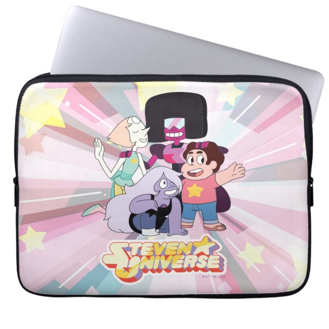 Steven Universe | Crystal Gem Group Huddle Laptopschutzhülle (Vorderseite)