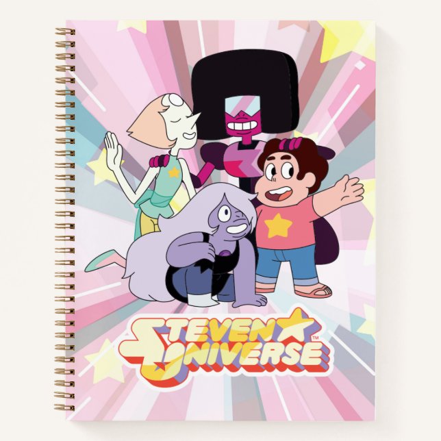 Steven Universe | Crystal Gem Group Huddle Notizbuch (Vorderseite)