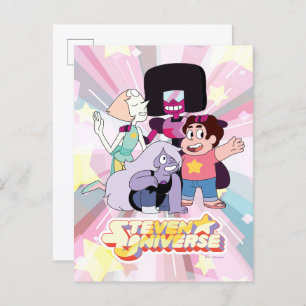 Steven Universe   Crystal Gem Group Huddle Postkarte