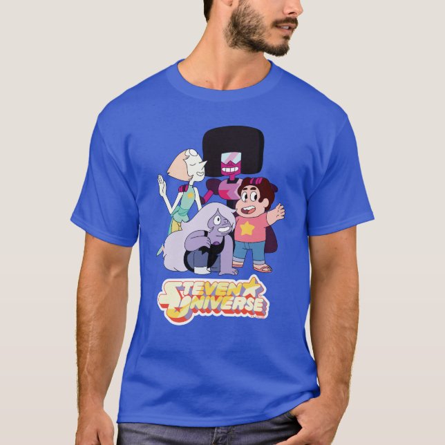 Steven Universe | Crystal Gem Group Huddle T-Shirt (Vorderseite)