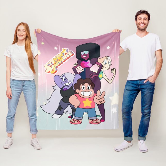 Steven Universe | Crystal Gem Group Pose Fleecedecke (Beispiel)