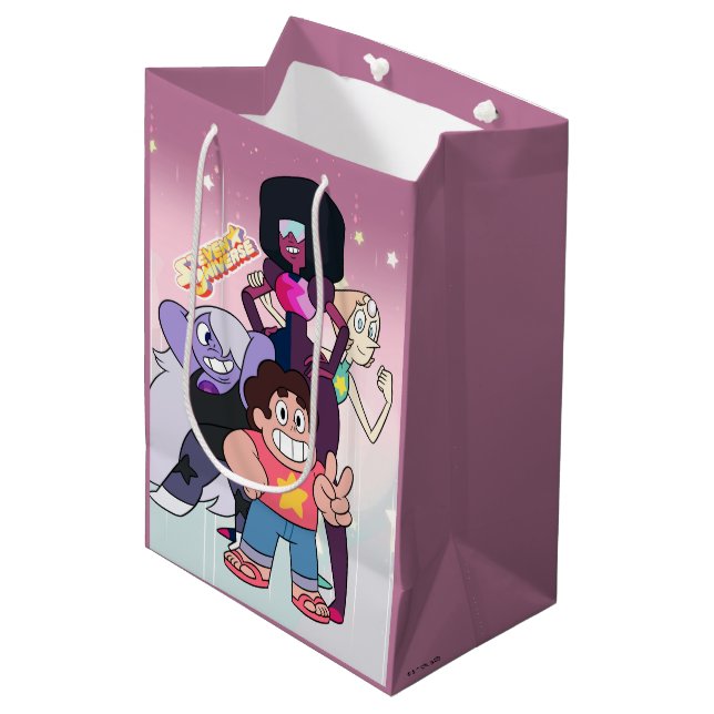 Steven Universe | Crystal Gem Group Pose Mittlere Geschenktüte (Vorderseite Schrägansicht)