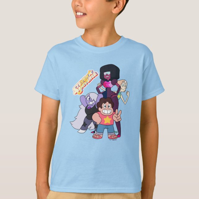 Steven Universe | Crystal Gem Group Pose T-Shirt (Vorderseite)
