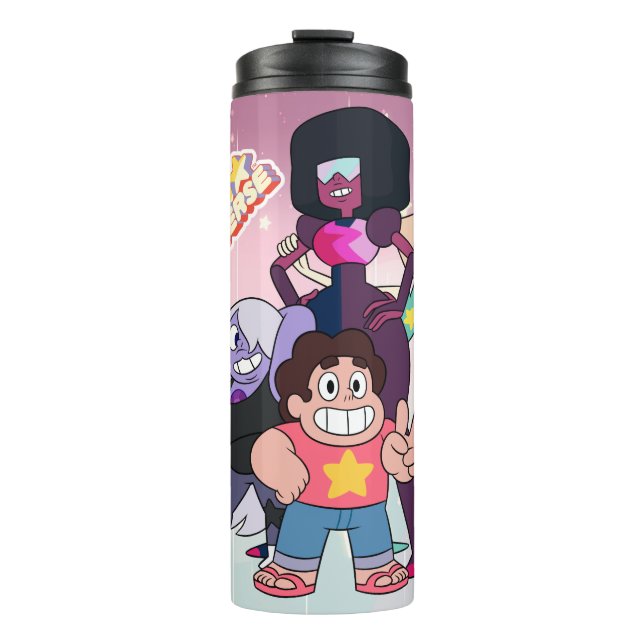 Steven Universe | Crystal Gem Group Pose Thermosbecher (Vorderseite)