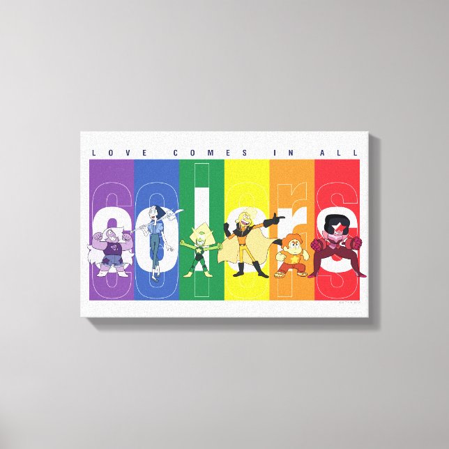 Steven Universe - Liebe kommt in allen Farben Leinwanddruck (Vorderseite)