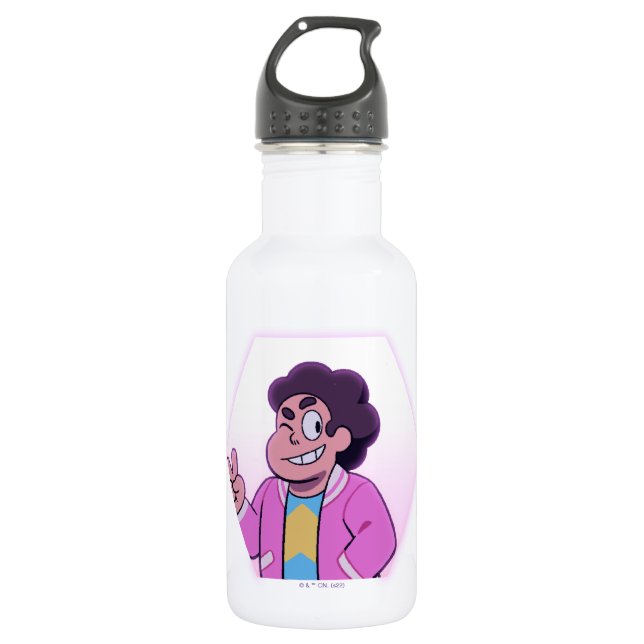 Steven Universe | Rosa Diamantportrait Edelstahlflasche (Vorderseite)