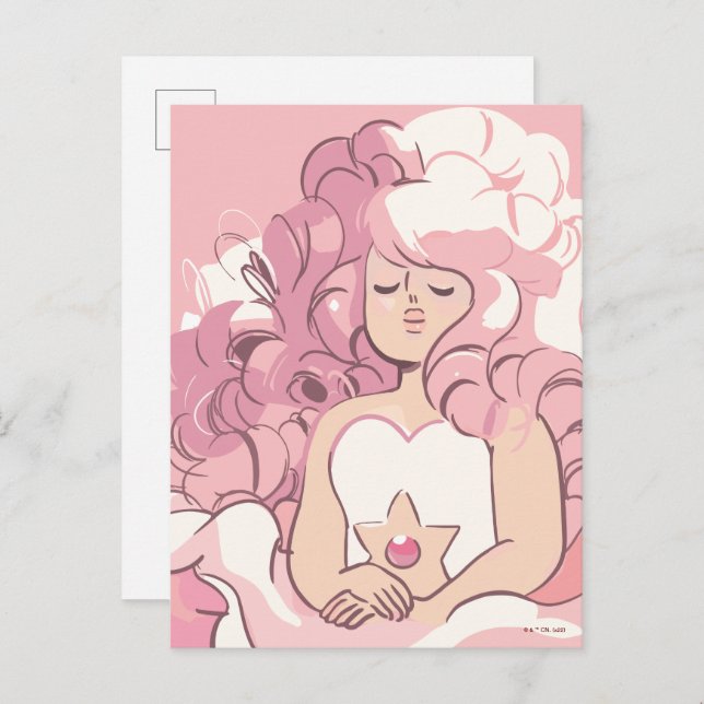 Steven Universe | Rose Quartz Illustration Postkarte (Vorne/Hinten)