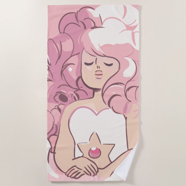 Steven Universe | Rose Quartz Illustration Strandtuch (Vorderseite)