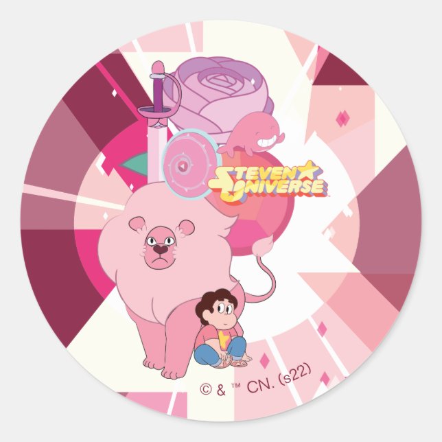 Steven Universe | Rose Quartz Vermächtnis Runder Aufkleber (Vorderseite)