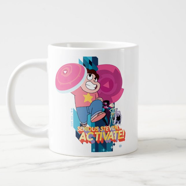 Steven Universe | Serious Steven.. Aktivieren! Jumbo-Tasse (Links)