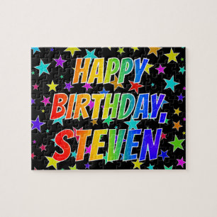 "STEVEN" Vorname, Spaß "GLÜCKLICHER BIRTHTAG" Puzzle