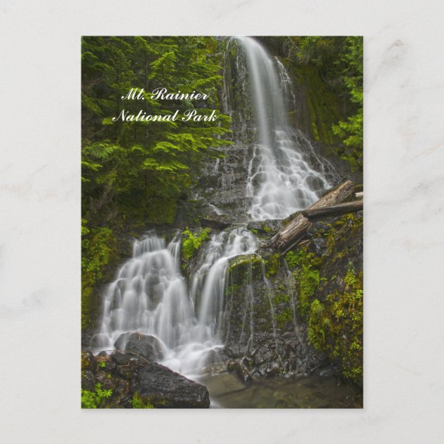 Stevens Canyon Wasserfall Postkarte (Vorderseite)
