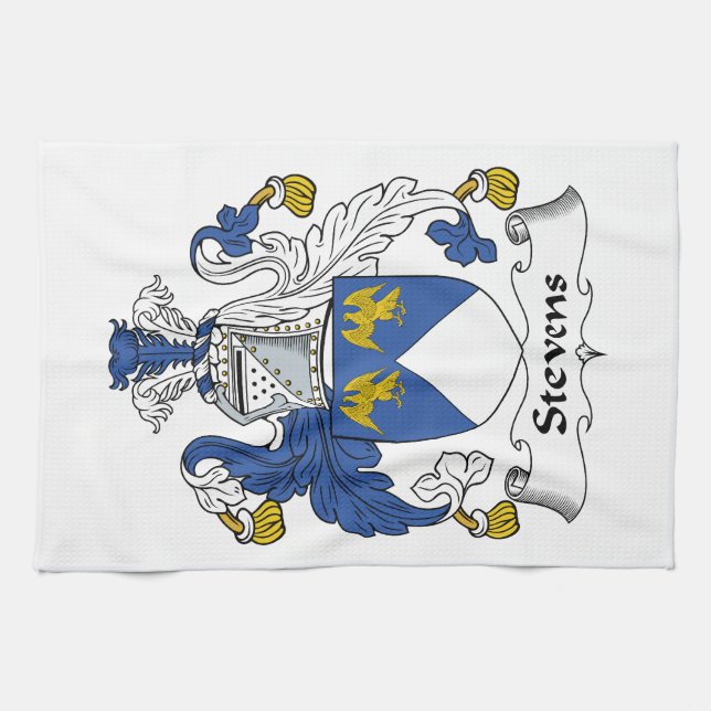 Stevens-Familienwappen Geschirrtuch (Horizontal)