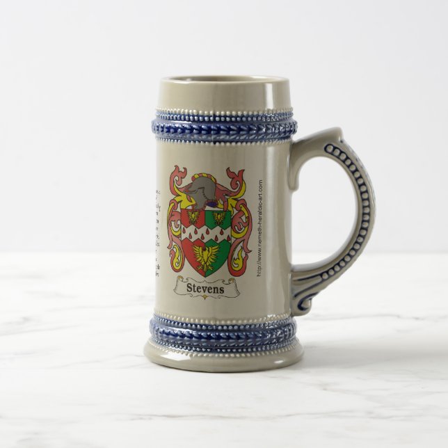 Stevens-Familienwappen Stein Bierglas (Rechts)